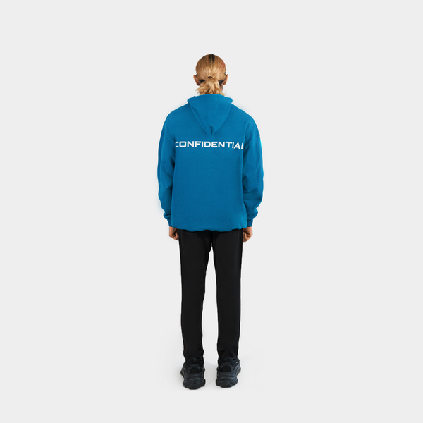 "CONFIDENTIAL" Hoodie - Azure Blue