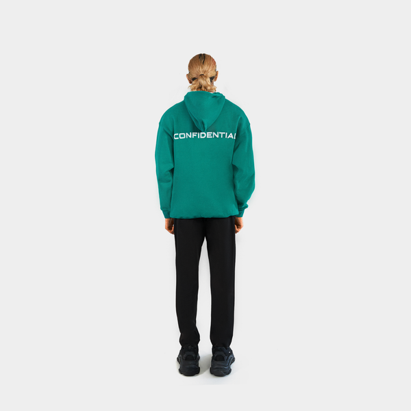 "CONFIDENTIAL" Hoodie - Emerald Green