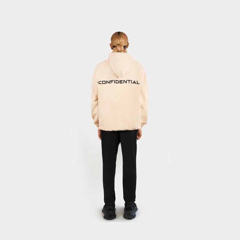 "CONFIDENTIAL" Hoodie - Cream