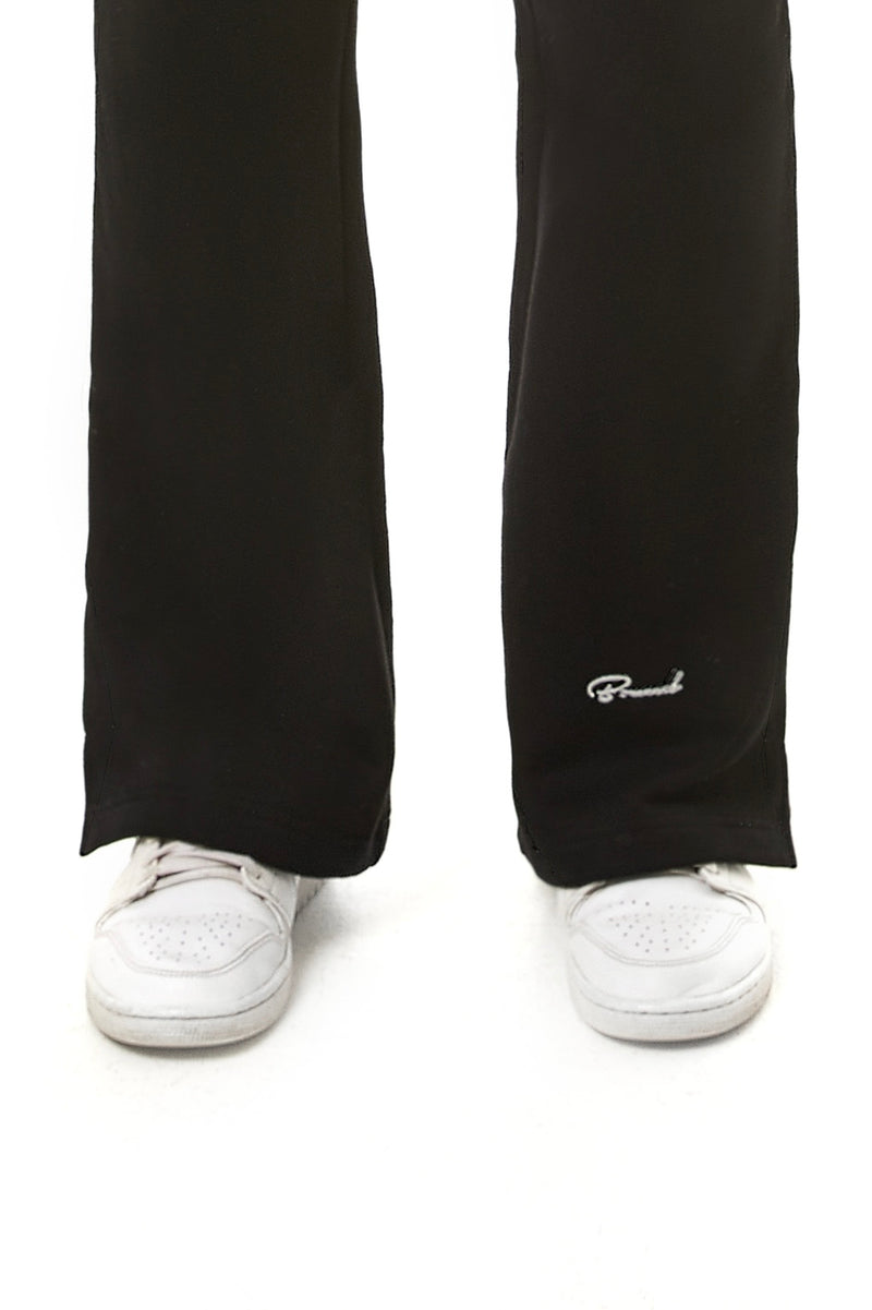 "BOUND SIGNATURE" WIDE LONG JOGGERS - BLACK