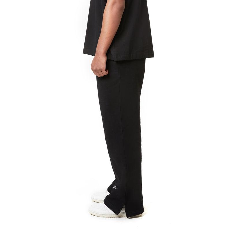 "BOUND SIGNATURE" WIDE LONG JOGGERS - BLACK