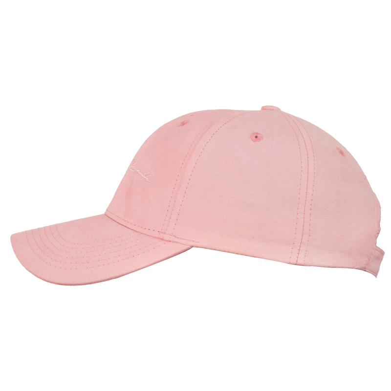 Pink best sale suede cap