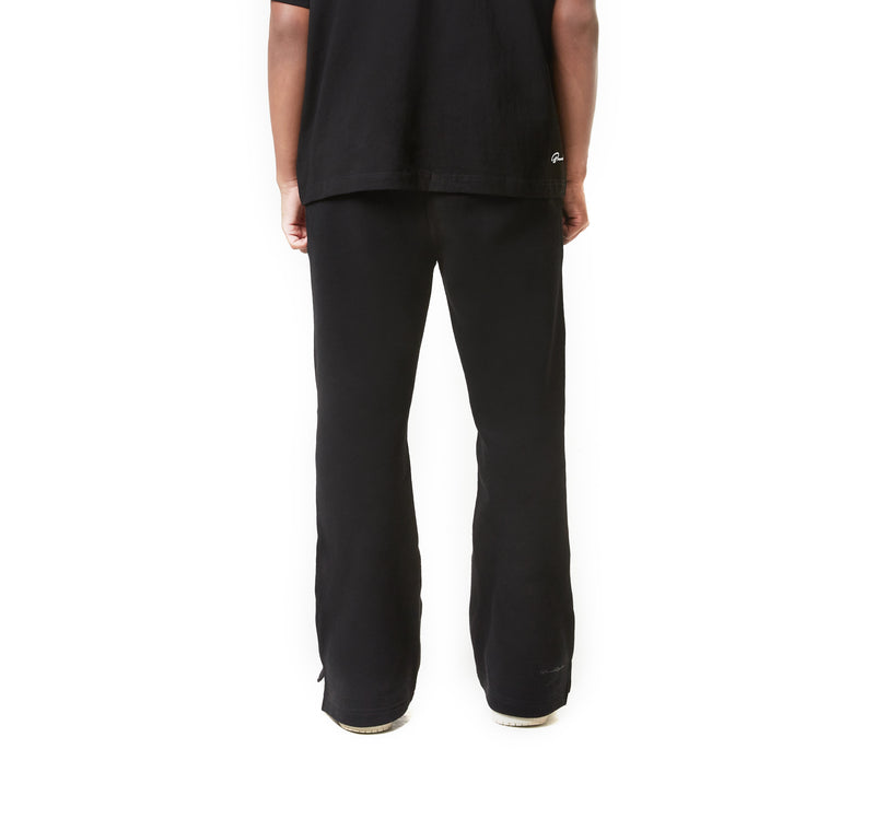 "BOUND SIGNATURE" WIDE LONG JOGGERS - BLACK