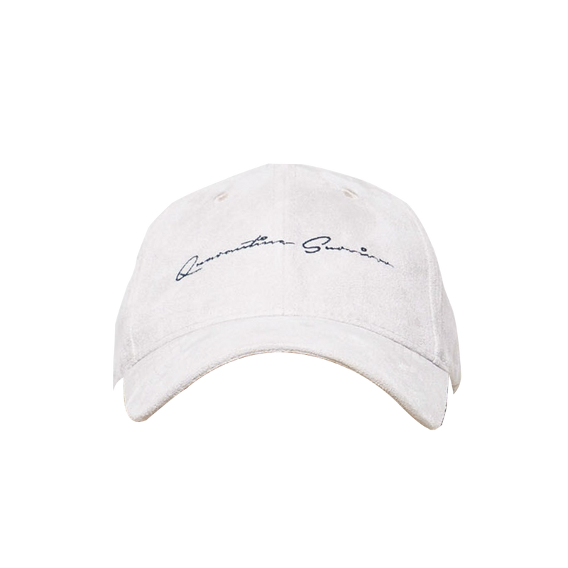 "QUARANTINE SURVIVOR" Suede Light Grey Hat